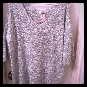 Dressy silver top